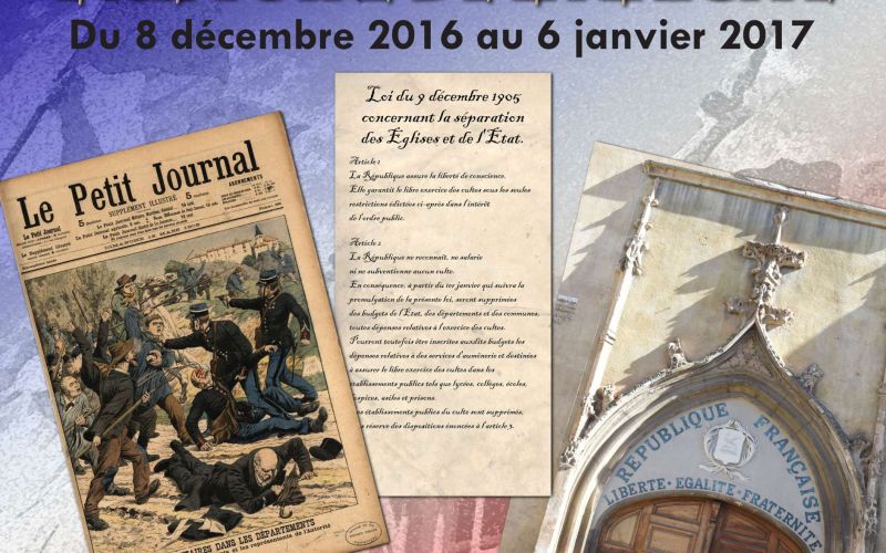 Affiche de l'exposition itinrante consacre  l'histoire de la lacit