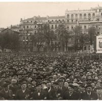 La place de la Libert lors de la venue du marchal Ptain  Toulon en dcembre 1940