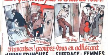 Affiche de l'union franaise pour le suffrage des femmes (Archives dpartementales de l'Isre - 10 FI 194)