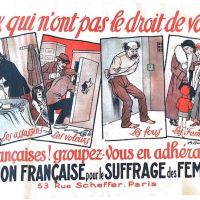 Affiche de l'union franaise pour le suffrage des femmes (Archives dpartementales de l'Isre 10 FI 194)