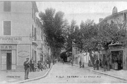 La Crau, carte postale reprsentant la grande rue