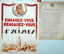 Affiche, Engagez-vous, rengagez-vous au 4me Zouaves