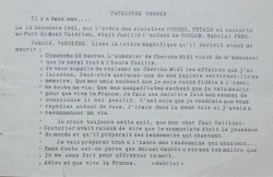 Tract de la rsistance voquant Gabriel Pri