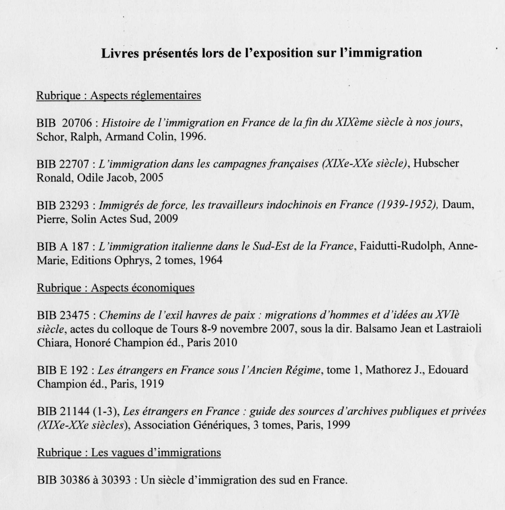 Bibliographie de l'exposition