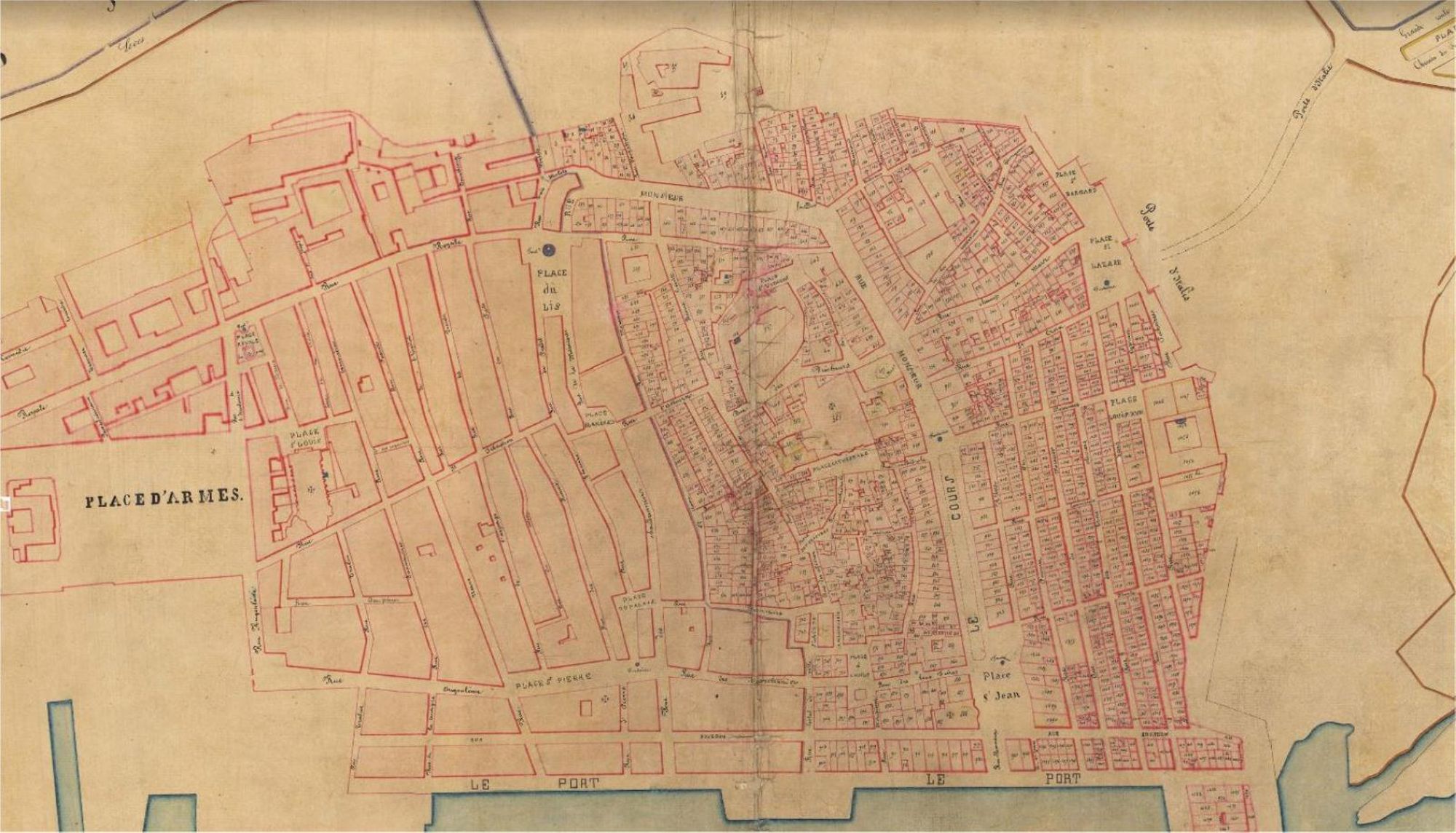 Toulon centre, plans anciens