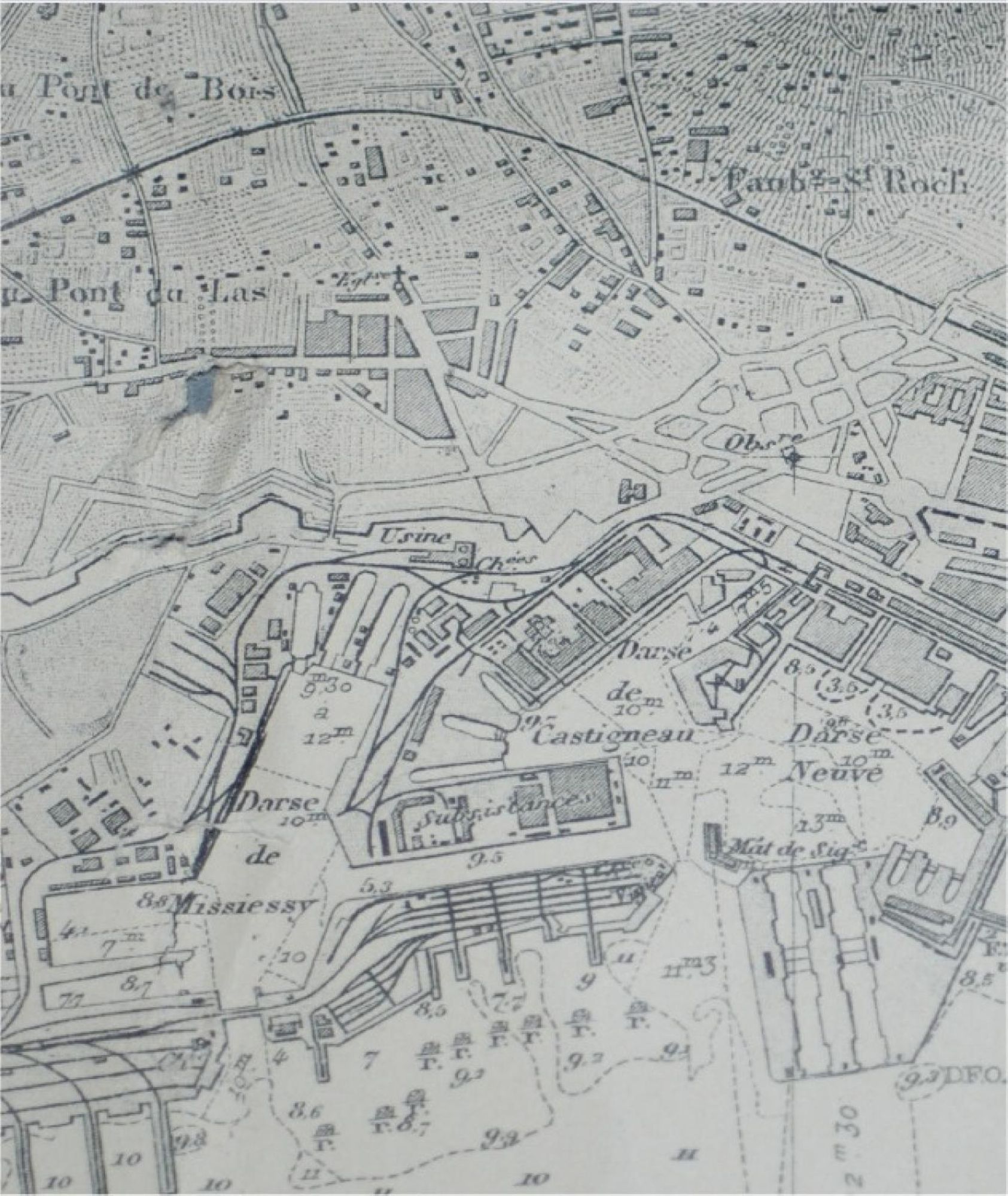 Extrait de carte de Toulon (1896)