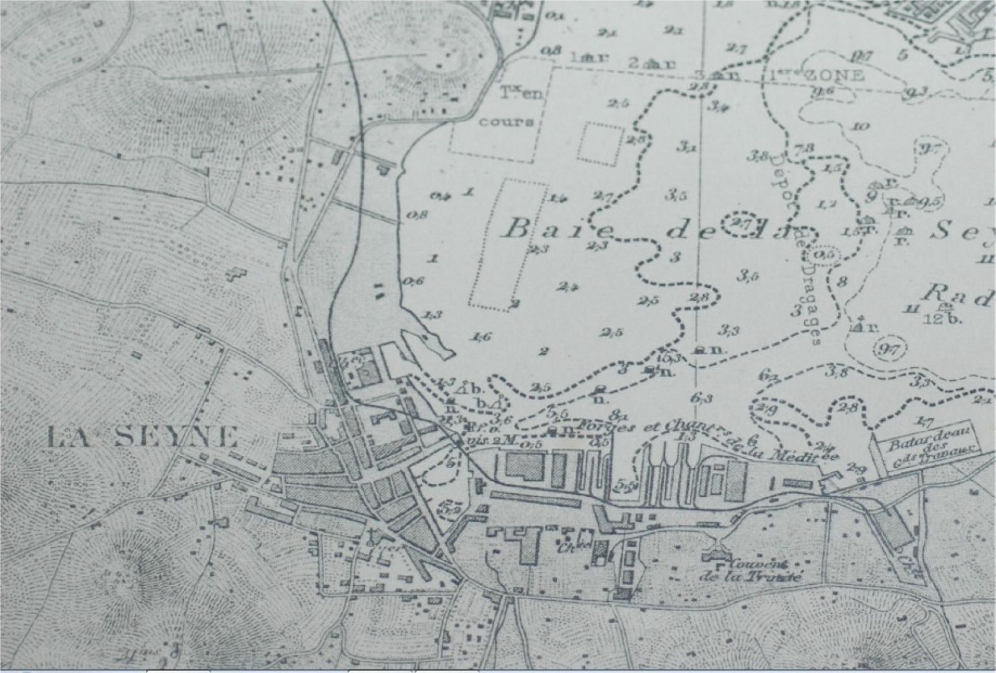 Extrait de cartes "Environs de Toulon, Golfe de Giens"