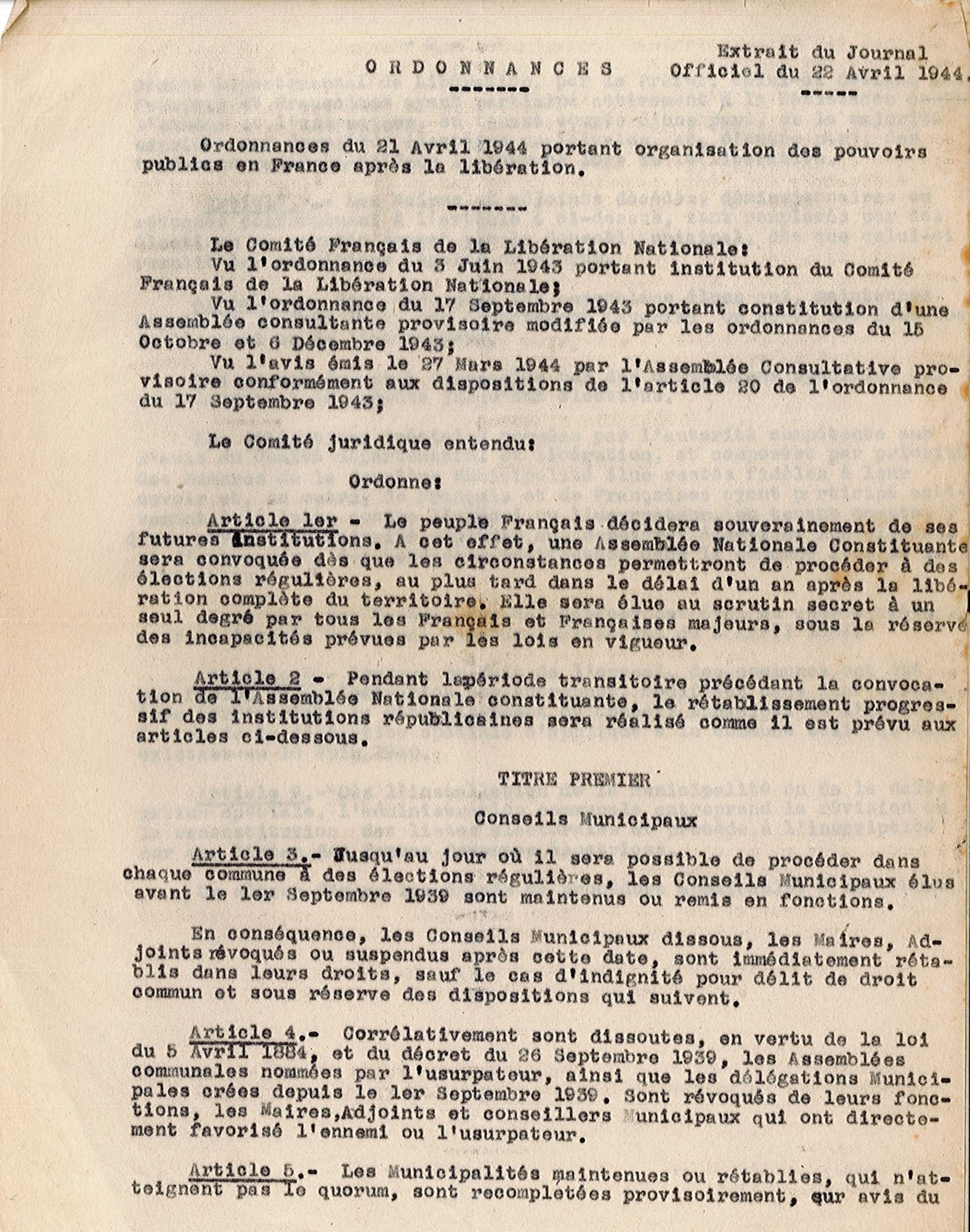 Ordonnance du 21 avril 1944 (1 J 824)